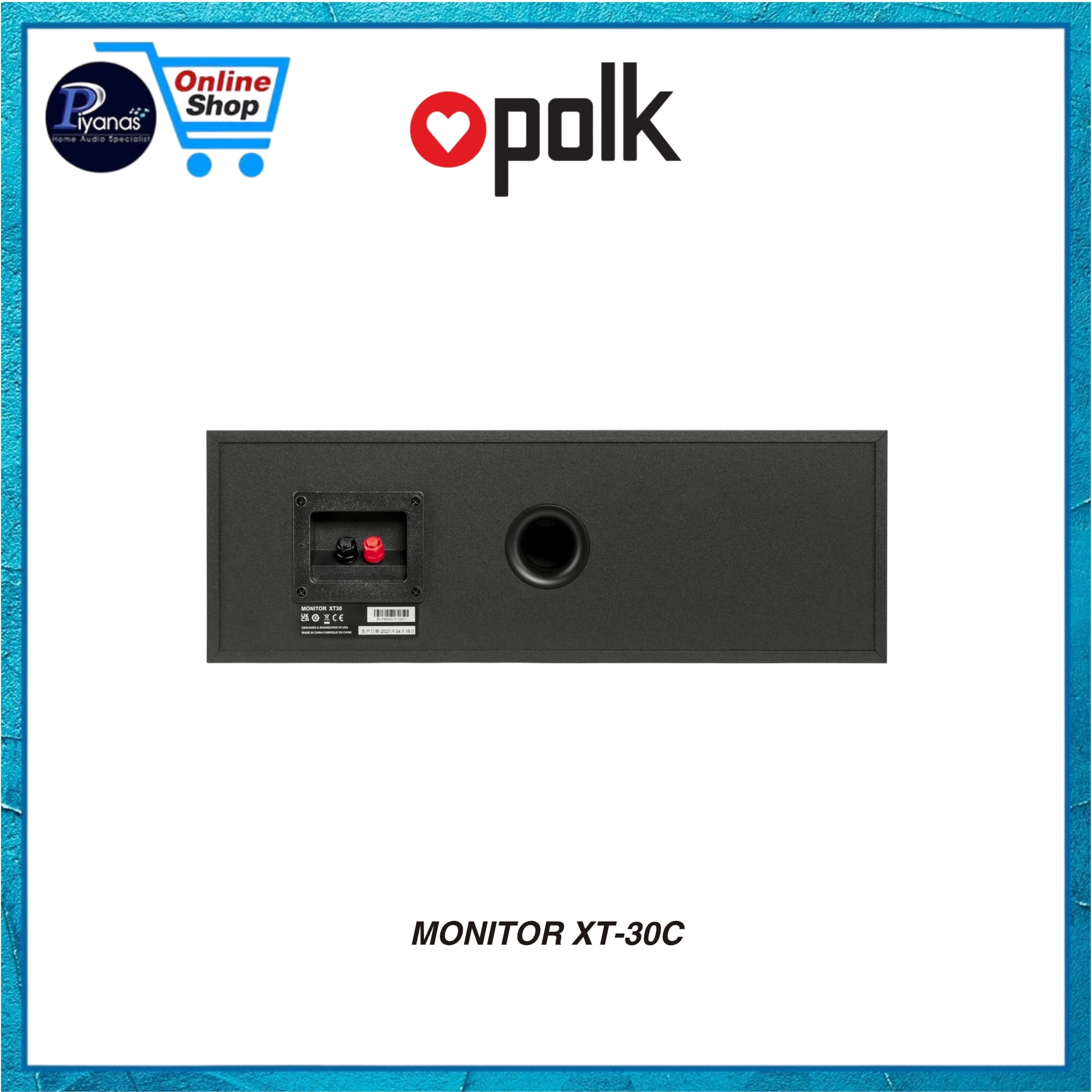 ลำโพงเซ็นเตอร์ POLK AUDIO MONITOR XT-30C สีดำ_5